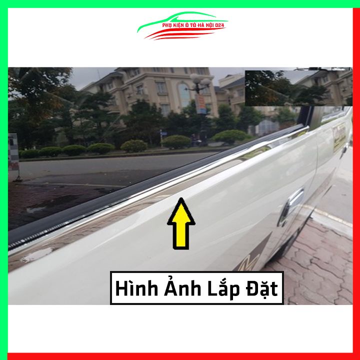 Bộ nẹp viền chân kính inox Toyota Wigo