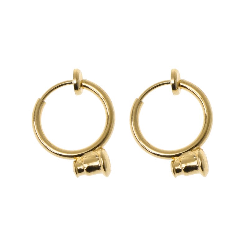 1 Cặp Khuyên Tai Tròn Không Cần Xỏ Lỗ