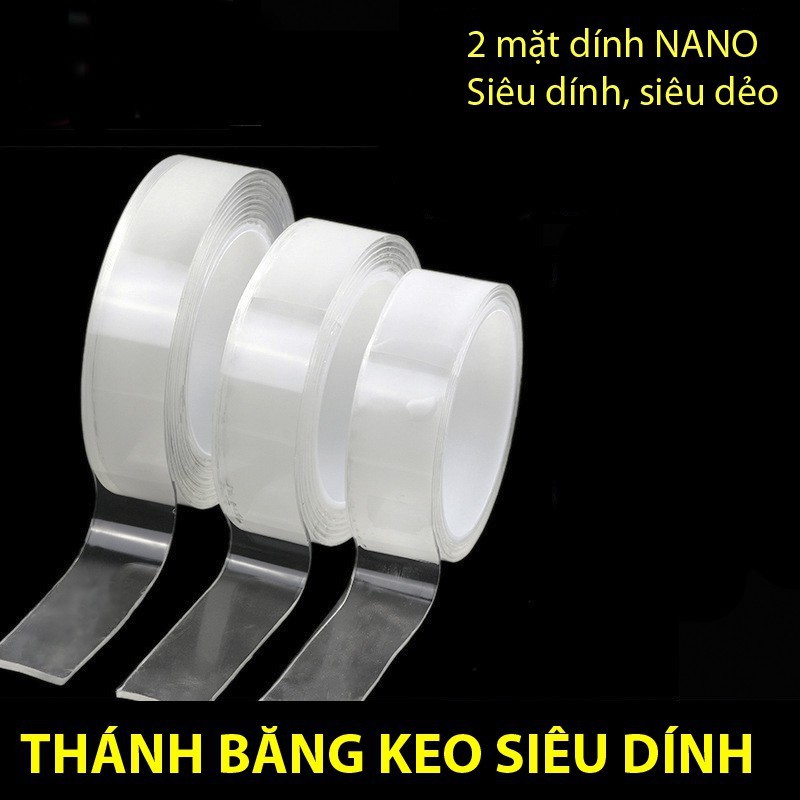 Băng Keo 2 Mặt Siêu Dính Đa Năng [Tái sử dụng được]