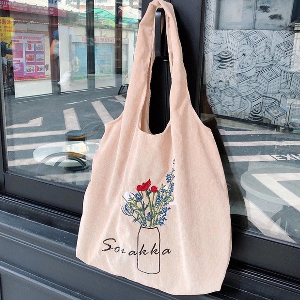 Túi Xách Canvas Cỡ Lớn Phong Cách Nhật Bản Cho Nữ