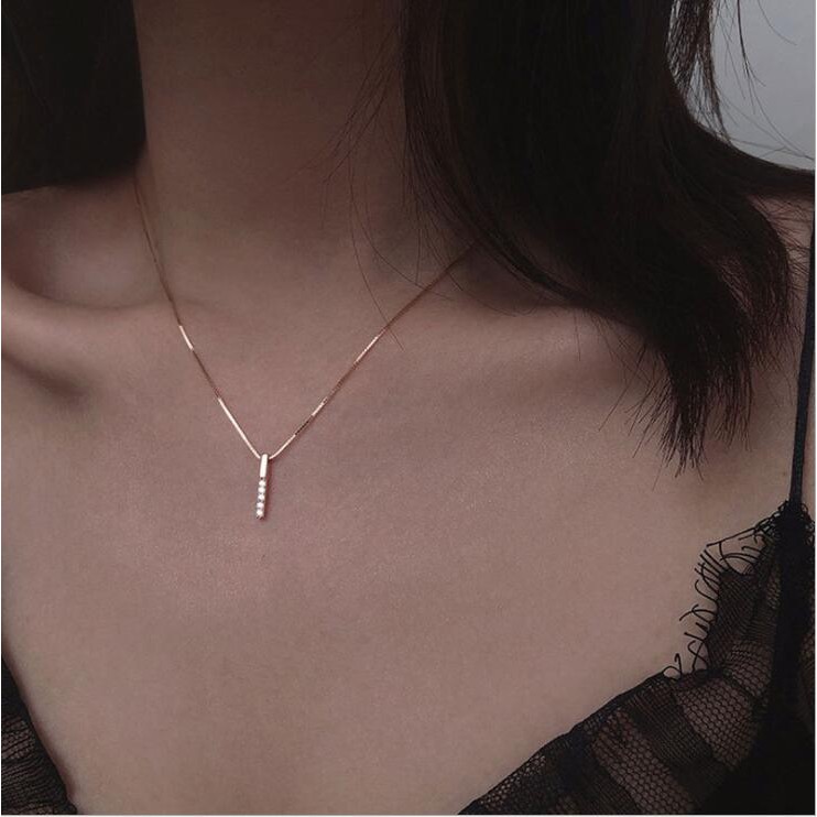 Kilii Vòng cổ Bạc 925 Mặt Hình Học Thời Trang Dành Cho Nữ