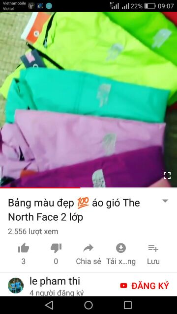 Áo gió The North Face 2 lớp