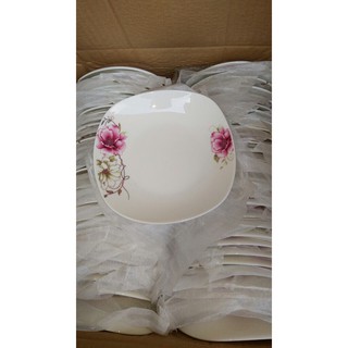 đĩa vuông sứ hoa 053