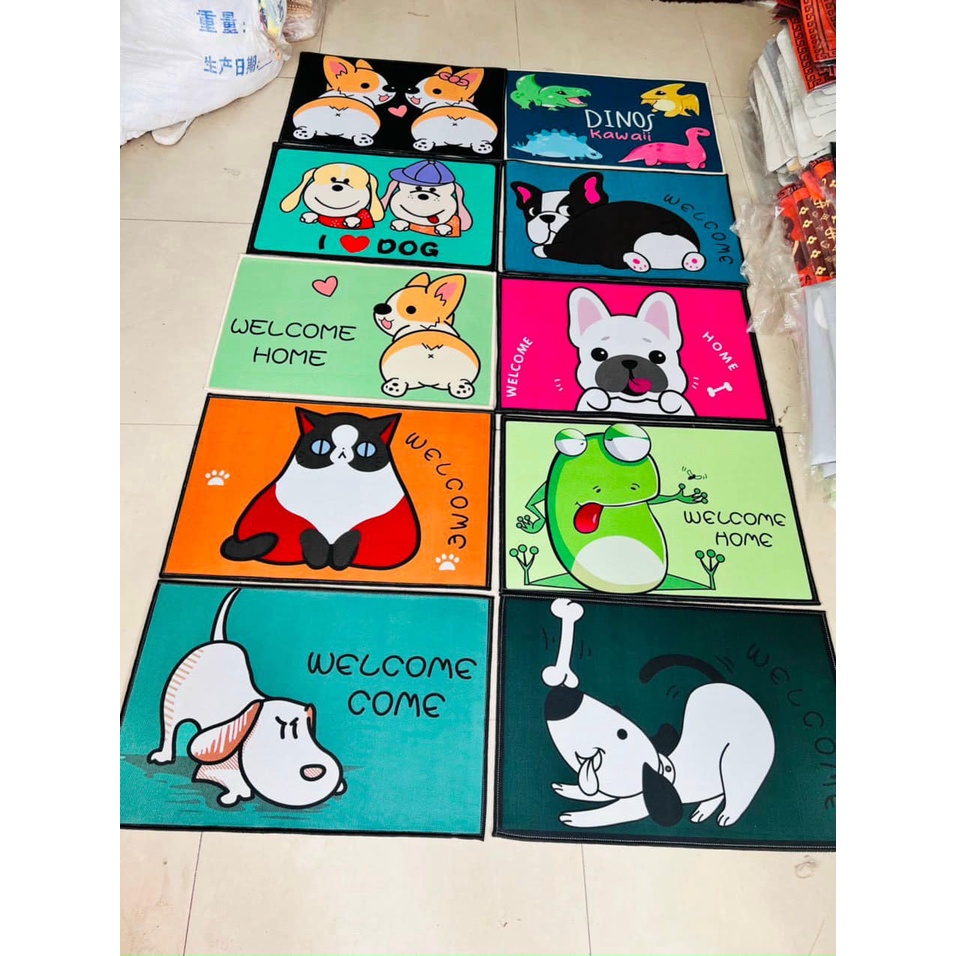 THẢM CHÂN 3D HÌNH THÚ nhiều mẫu(Kích thước: 60*40cm) - Labi