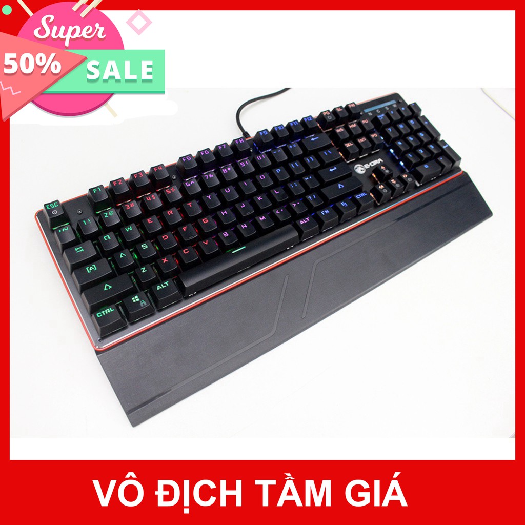 Bàn phím cơ Gaming E-DRA EK300 - - Blue switch - Chống nước tuyệt đối  - Có kê tay - Led 7 màu - BH 24 tháng