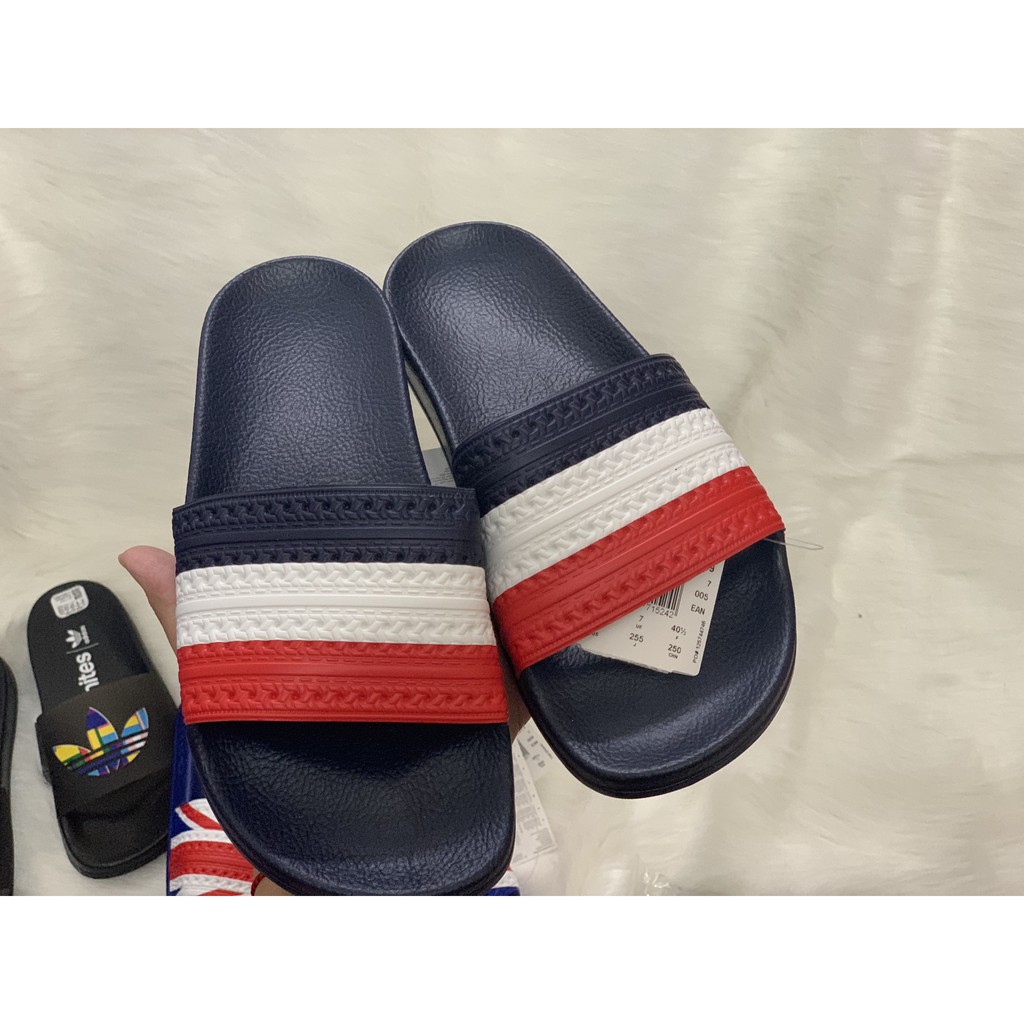 Dép Adidas Adilette Slides 100% Authentic - Dép Adidas hình cờ quốc kỳ Chính hãng. Made in Italy