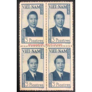 Bộ 4 tem sống đông dương chân dung vua bảo đại