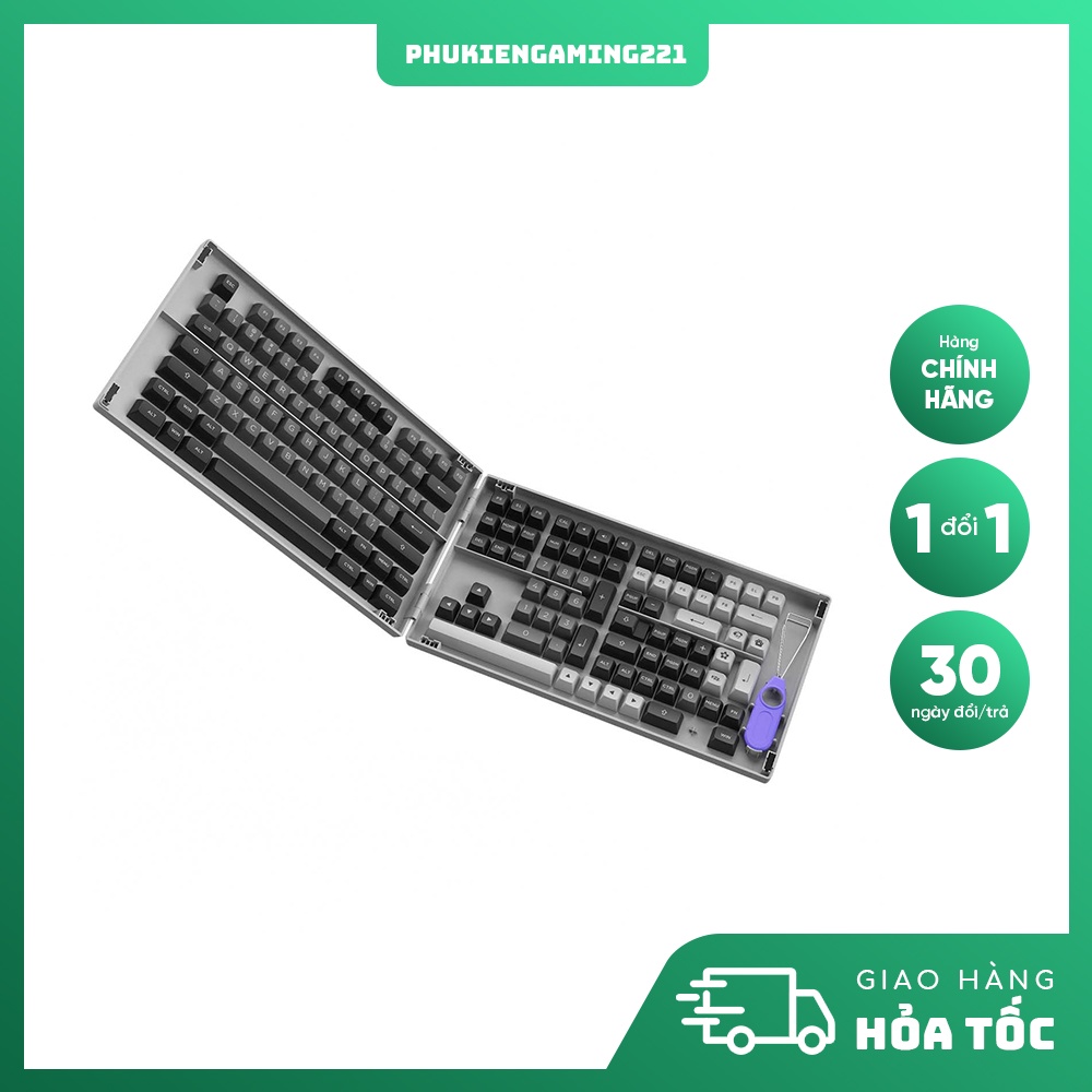 Nút Bàn Phím Cơ - AKKO Keycap set – Black & Silver