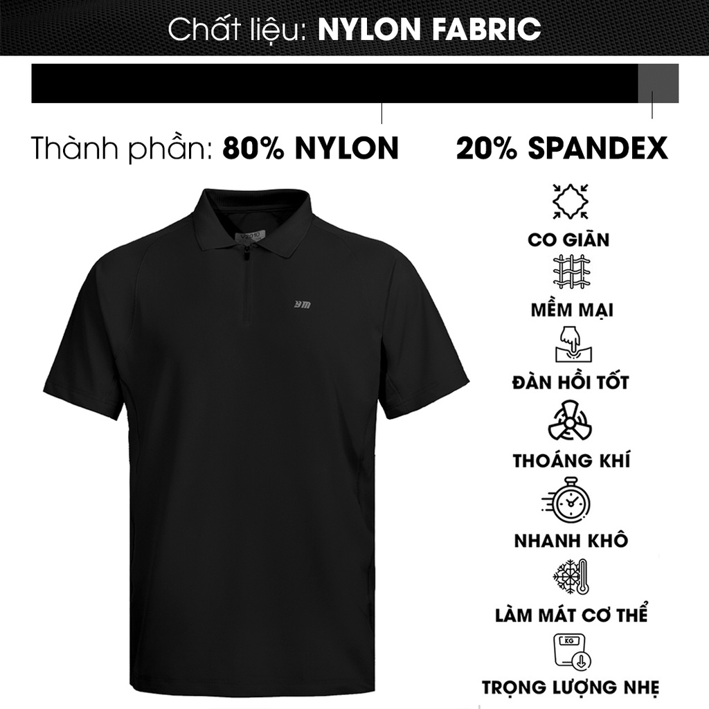 Áo Polo Thể Thao Nam Tập Gym Thoáng Mát Co Giãn Chuẩn Form Thương Hiệu Y2010 M27 21035 |YaMe|