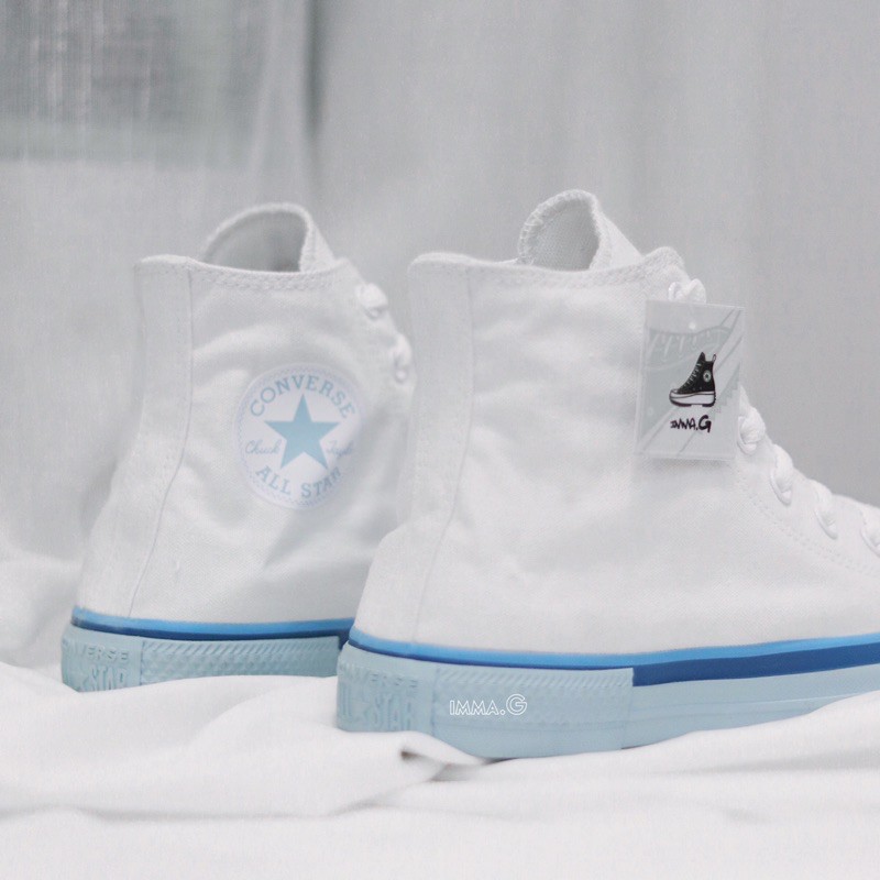 CHÍNH HÃNG | GIÀY CONVERSE SUNBLOCKED WHITE x BLUE cổ cao