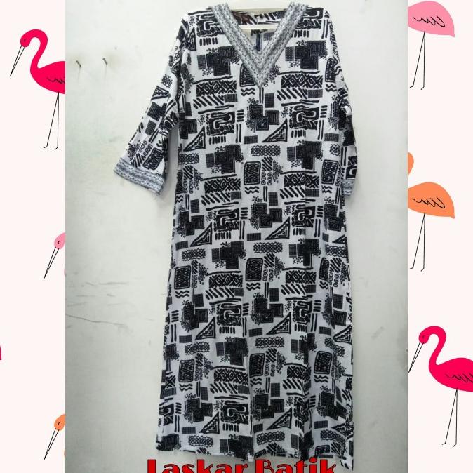 Daster Váy Batik Dài Tay Màu Tím Đơn Sắc