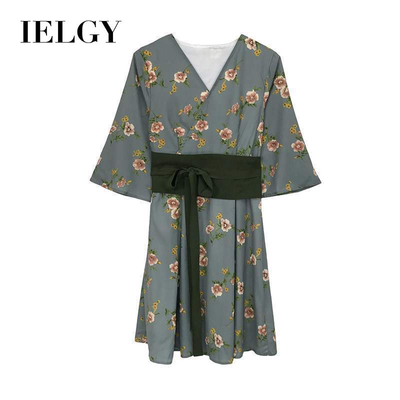 Đầm IELGY voan họa tiết hoa thời trang mùa hè dành cho nữ