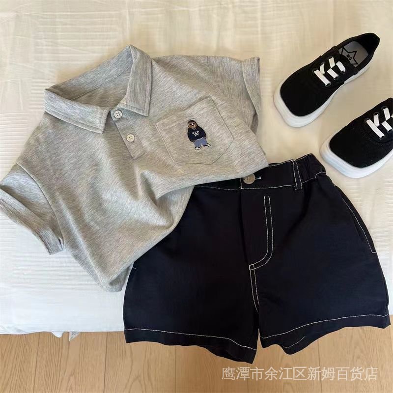 Áo Thun polo Tay Ngắn Bằng Cotton Thời Trang Mùa Hè Phong Cách Mới 2022 Dành Cho Bé Trai