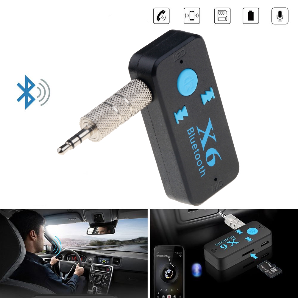 Thiết Bị Truyền Nhận Tín Hiệu Bluetooth 4.0 B' X6 Kèm Mic Cho Xe Hơi