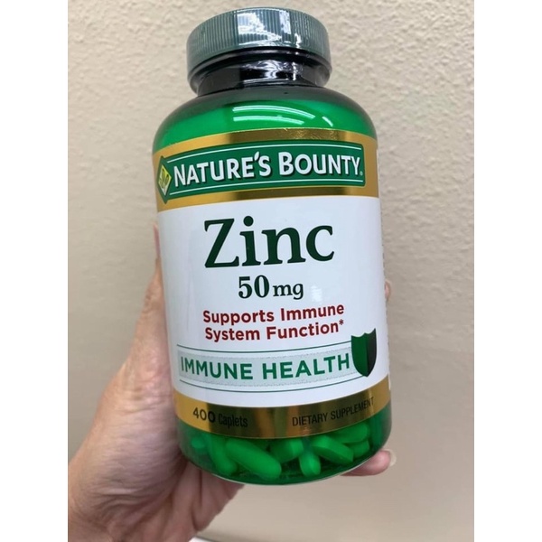 (hang vua ve 20/8)Viên uống bổ sung kẽm Nature’s Bounty Zinc 50mg 400 viên