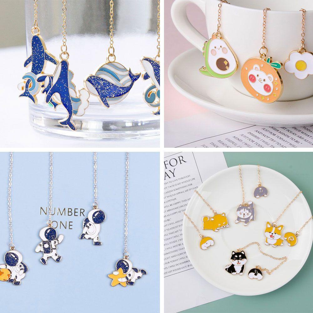 Set 4 Kẹp Đánh Dấu Trang Sách Di Động Họa Tiết Dễ Thương
