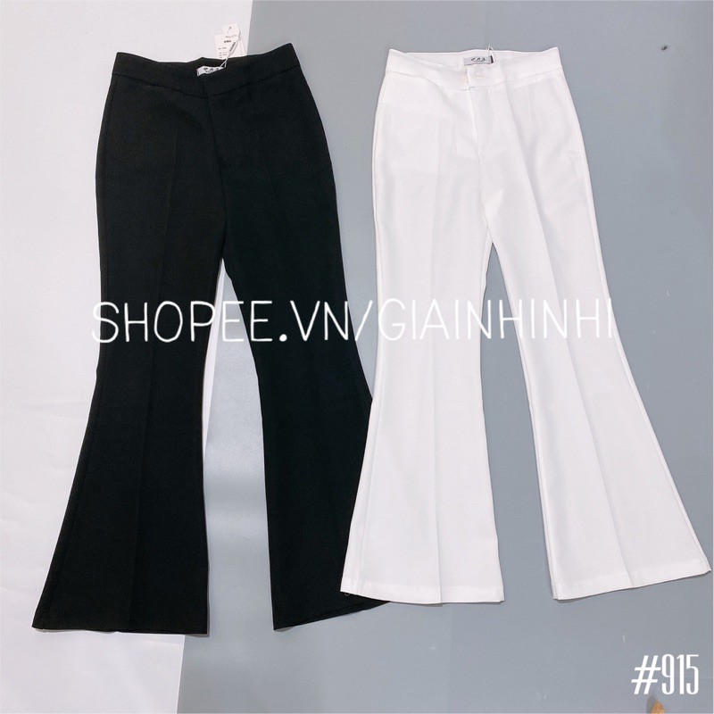 [Mã SKAMFSW175 giảm 10K đơn 50K] Quần loe vải dáng dài tôn dáng, Quần tây ống loe cạp cao QS825 - NhiNhi Shop