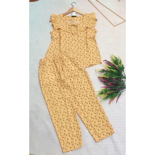 Đồ bộ nữ⚡️FREESHIP⚡️ quần 9 tấc vải mango cao cấp mềm, mịn, mặc mát hợp thời trang .