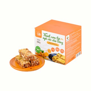 Thanh cơm lứt ngũ cốc Herbslim chà bông 220gr/hộp - Hộp 10 gói - HSD: 6 tháng 