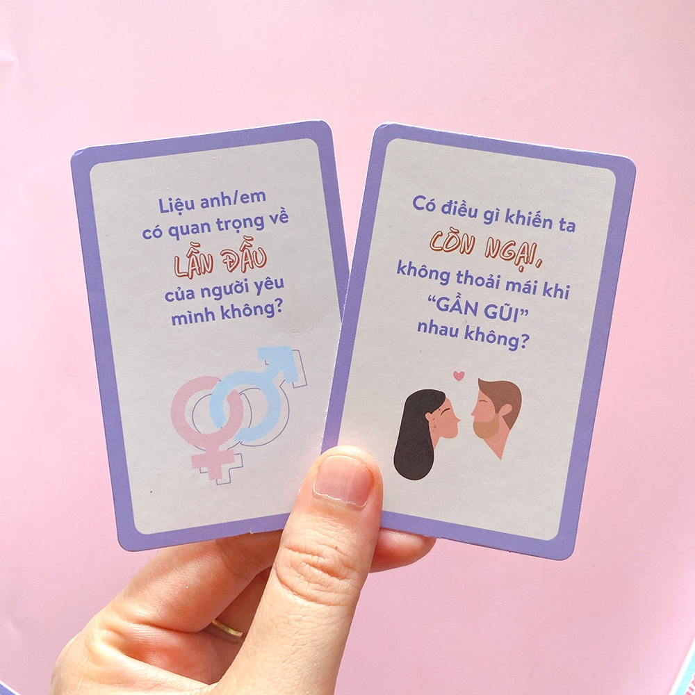 Bộ Bài Cặp Đôi Tình Yêu Our Memories Kết Nối Và Thấu Hiểu Đối Phương Card Game Dành Cho Cặp Đôi Yêu Nhau OURMMORI