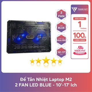 Đế Tản Nhiệt Laptop M2 2FAN LED BLUE