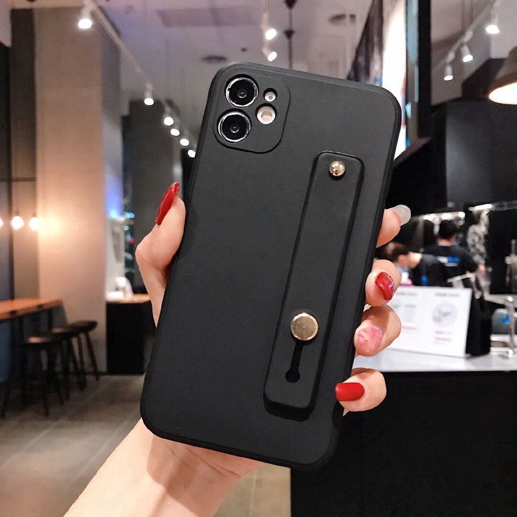 Ốp điện thoại silicon dẻo nhám có dây cầm 7 màu tùy chọn cho iPhone 11 pro max iphone7+ 8 Plus IPX iPhone Xr XS MAX
