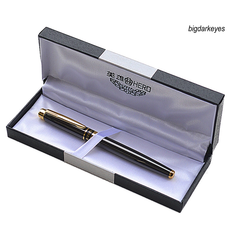 Bút Máy Viết Chữ Mượt Bằng Kim Loại Kèm Hộp Đựng Cho Văn Phòng
