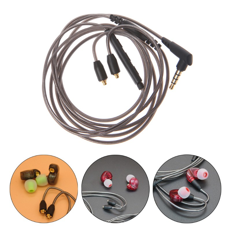 Dây Cáp Tai Nghe Mmcx 3.5mm Có Mic Cho Shure Se215 Se425 Ue900