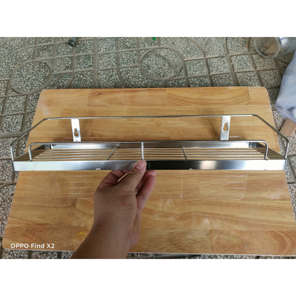 Kệ gia vị 1 tầng inox SUS 304 - Kệ xà bông inox 304