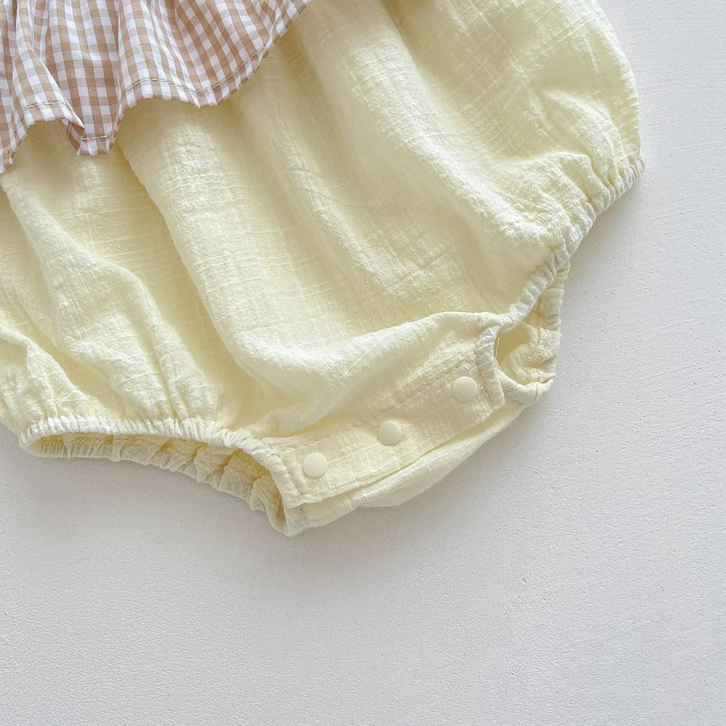 Áo liền quần họa tiết sọc kèm nón thời trang cho bé