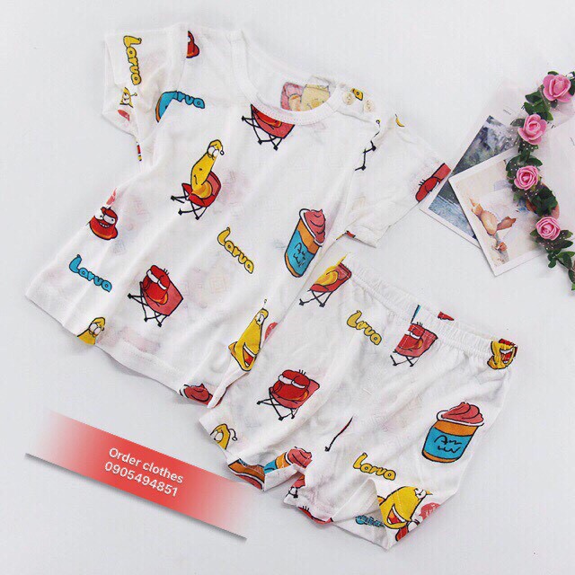 Quần Áo Trẻ Em Bộ Cotton Lưới Sợi Tre Siêu Mát Cho Bé Hàng Quảng Châu Bin Sports QATE014