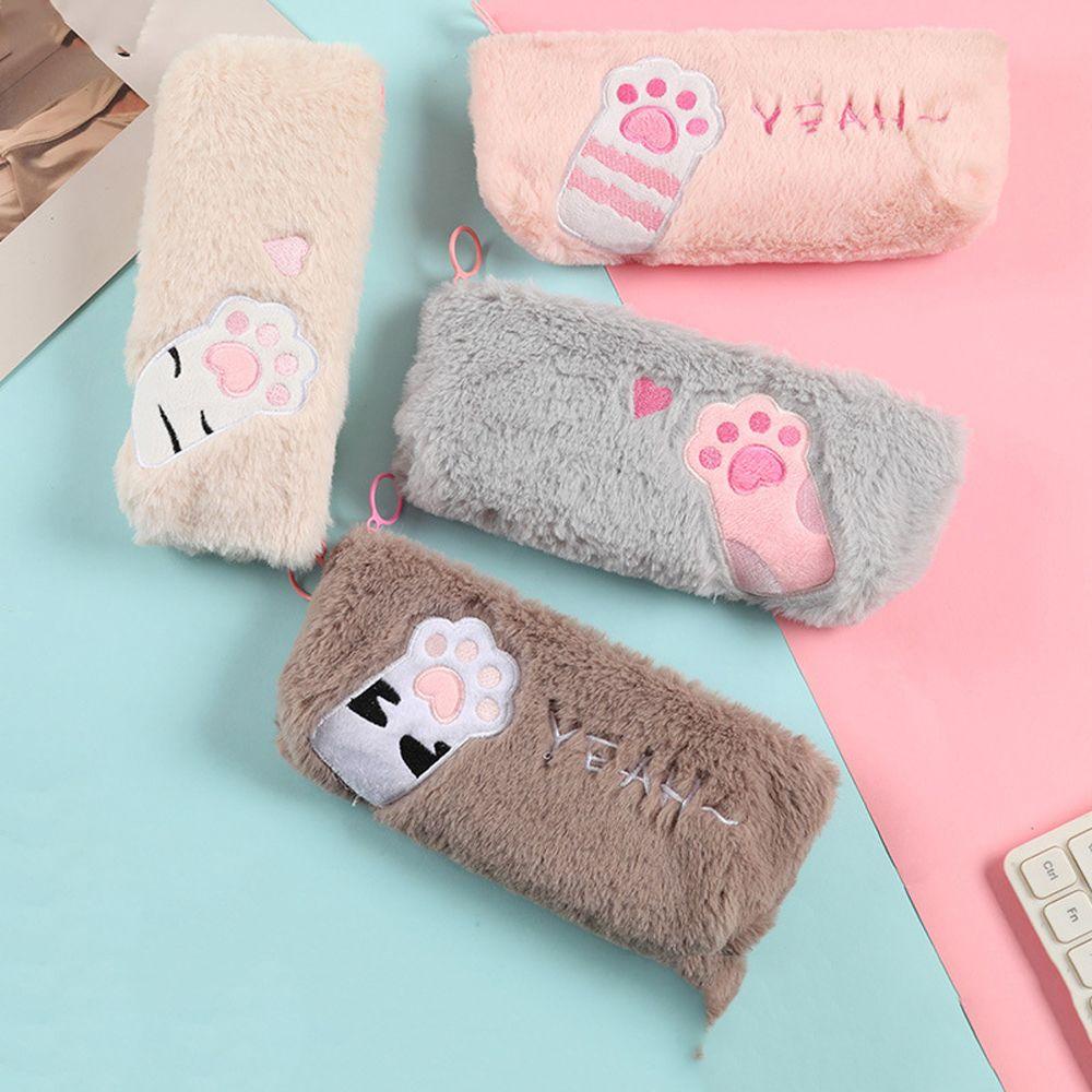 Túi Đựng Bút Hình Bàn Chân Mèo Hoạt Hình Dễ Thương