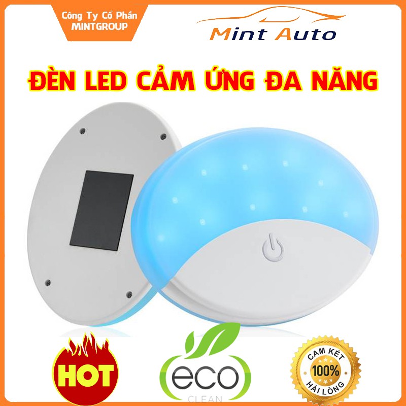 Đèn led cảm ứng dán trần ô tô 2 chế độ thông minh ánh sáng trắng và xanh