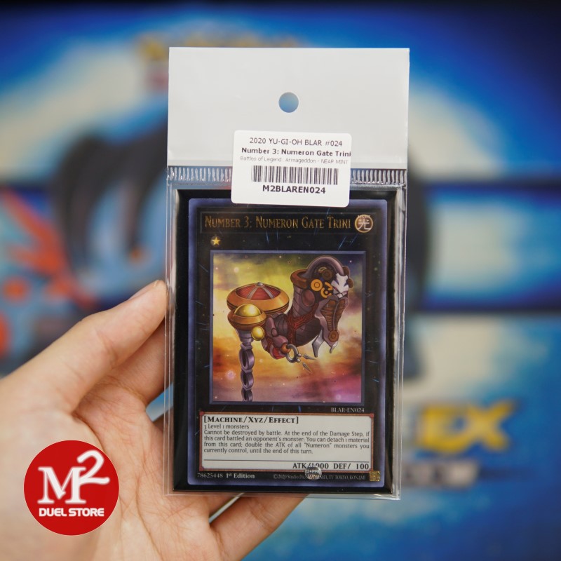 Lá bài Yugioh BLAR-EN024 Number 3: Numeron Gate Trini - Ultra Rare - Đóng gói theo tiêu chuẩn M2SCCQ-Lite