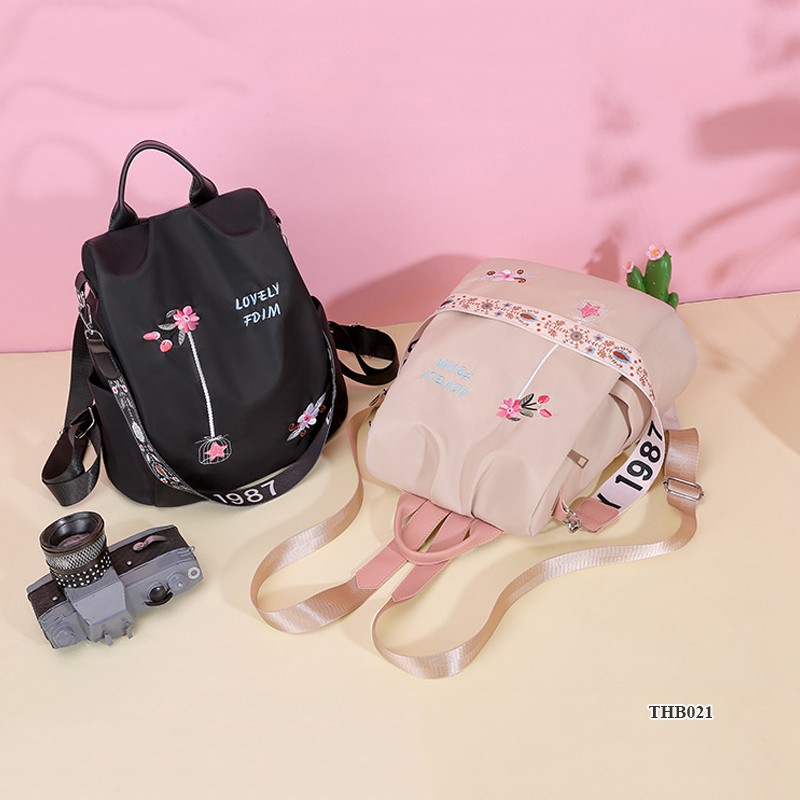 Balo nữ siêu nhẹ, chống trộm, chống thấm - Balo mini đi làm, đi chơi, du lịch THB021