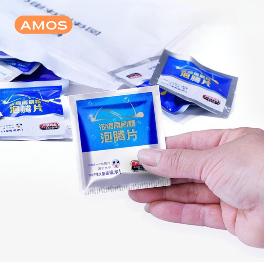 Viên sủi rửa kính AMOS tẩy sạch kính siêu sạch sáng bóng như sương ban mai