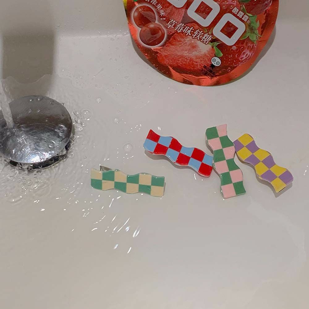 Kẹp Tóc Họa Tiết Sọc Caro Phong Cách Hàn Quốc Thời Trang Dành Cho Nữ