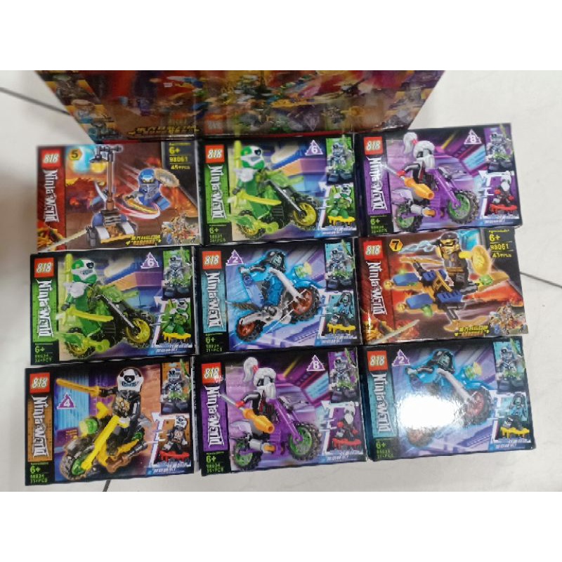 Lego ninja xếp hình -bộ lego ninja world lắp ráp xe máy