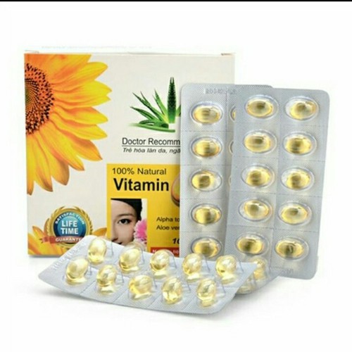 VITAMIN E400 KÈM TINH CHẤT NHA ĐAM - CHỐNG LÃO HÓA ĐẸP DA - UỐNG HOẶC BÔI MẶT - NGUYÊN LIỆU MỸ - HỘP 100 VIÊN | Thế Giới Skin Care