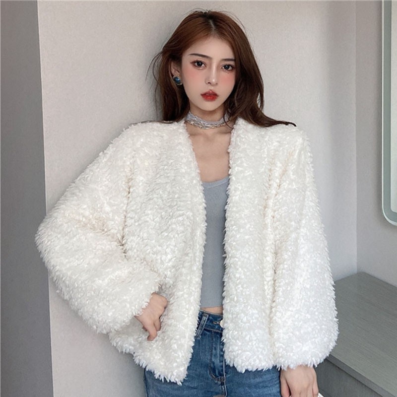 🌸Hàng Order🌸Áo Lông Trắng Sành Điệu 🌸Hàng Quảng Châu Cao Cấp