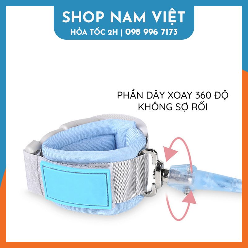 Dây Dắt Chống Lạc Bảo Vệ Bé Có Còi, Lõi Thép, Có Khóa, Dây Phản Quang