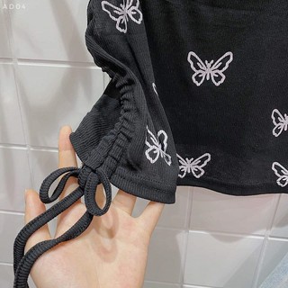 Áo hai dây, Áo 2 dây croptop body hình bướm dây rút eo - CUTEZOO