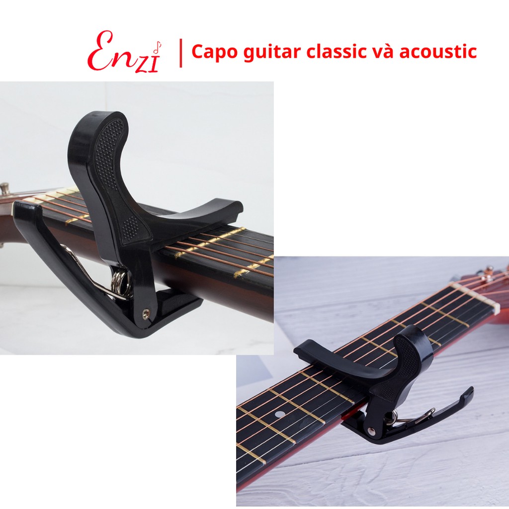 Kẹp capo guitar classic acoustic ukulele Enzi NHỰA lên tông hạ tông dùng cho mọi loại đàn ghita