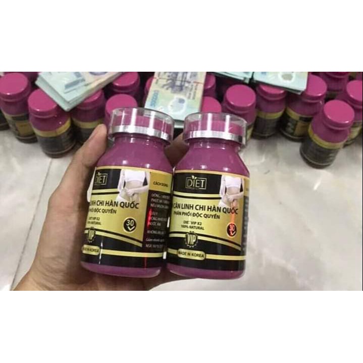 Giảm Cân Linh Chi Hàn Quốc DIET VIP X2 mẫu mới -giảm cân an toàn hiệu quả