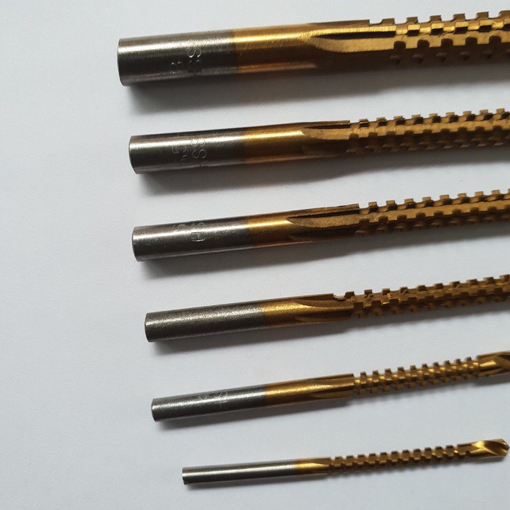 Bộ 6 mũi khoan răng cưa đa năng  phủ titanium 3-8mm chuyên dụng
