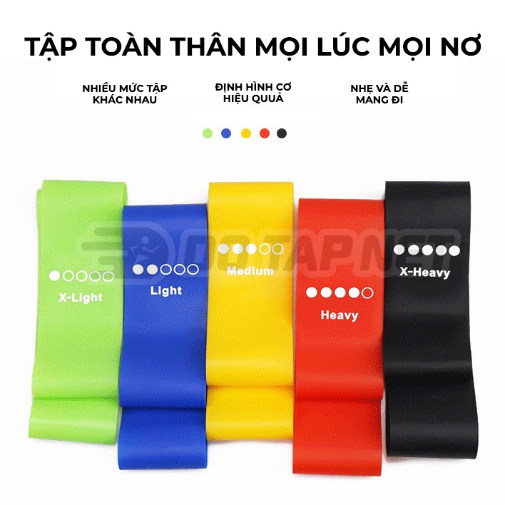 Dây Kháng Lực Miniband, Dây Cao Su Đàn Hồi,  Hỗ Trợ Luyện Tập Thể Dục, Tiện Lợi Tại Nhà, Văn Phòng