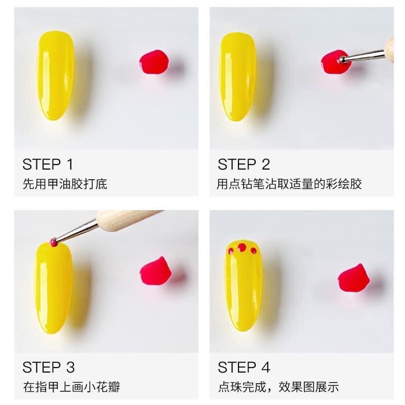 Set Bút Chấm Bi Vẽ Nail , Bộ Bút 5 Cây Dùng Để Trang Trí Móng