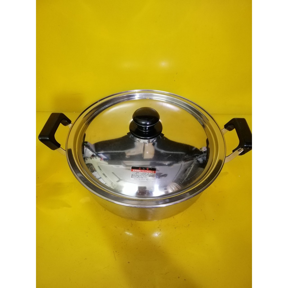 Nồi inox nội địa Nhật, size 30cm, cao 12cm (mã 671), Dùng được bếp từ