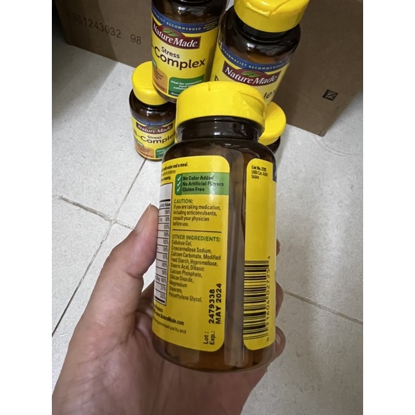 Stress B complex Nature Made 75 viên USA