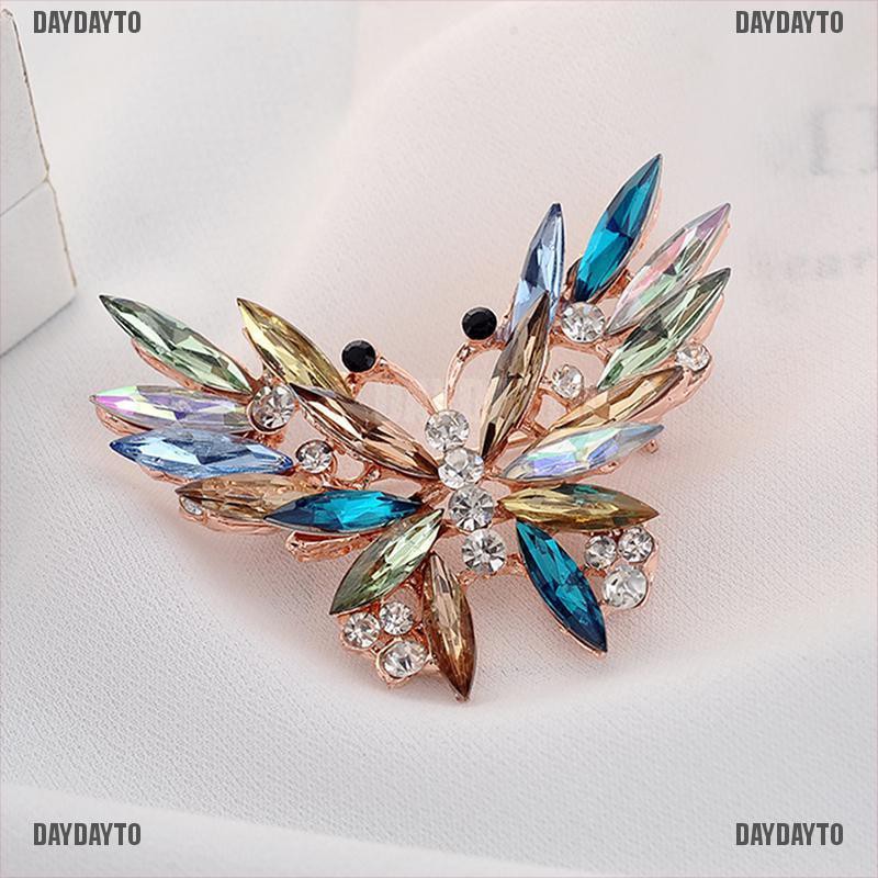 Ghim Cài Áo Hình Bướm Đính Đá Nhiều Màu Thời Trang Cho Nữ